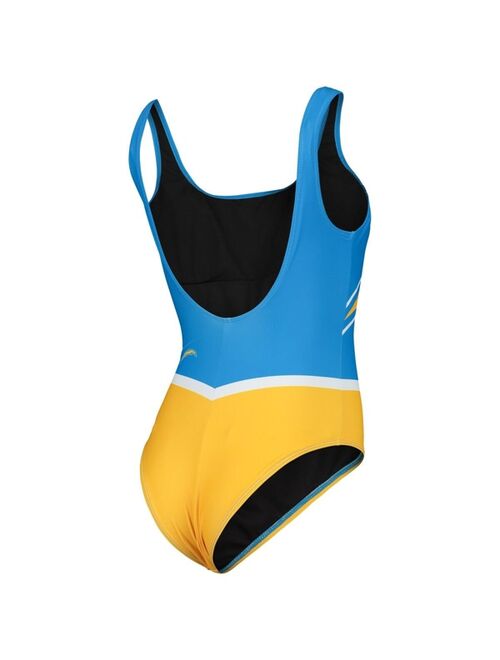 FOCO Women's Powder Blue Los Angeles Chargers Team One-Piece Swimsuit