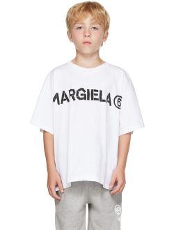 Kids White Printed T-Shirt