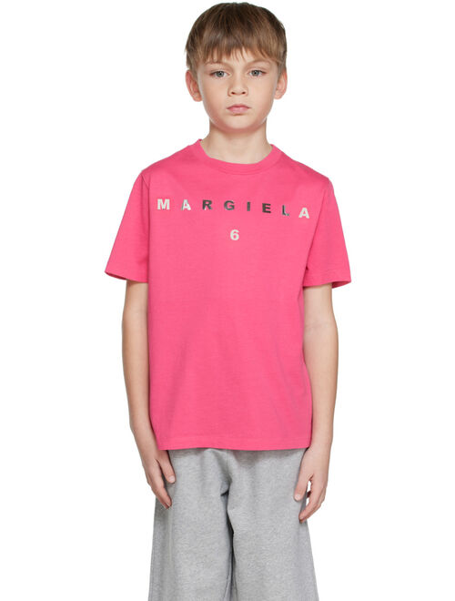 MM6 MAISON MARGIELA Kids Pink Metallic T-Shirt