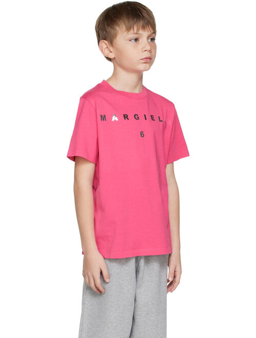 MM6 MAISON MARGIELA Kids Pink Metallic T-Shirt