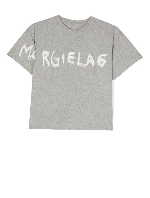 MM6 Maison Margiela Kids graffiti logo-print T-shirt