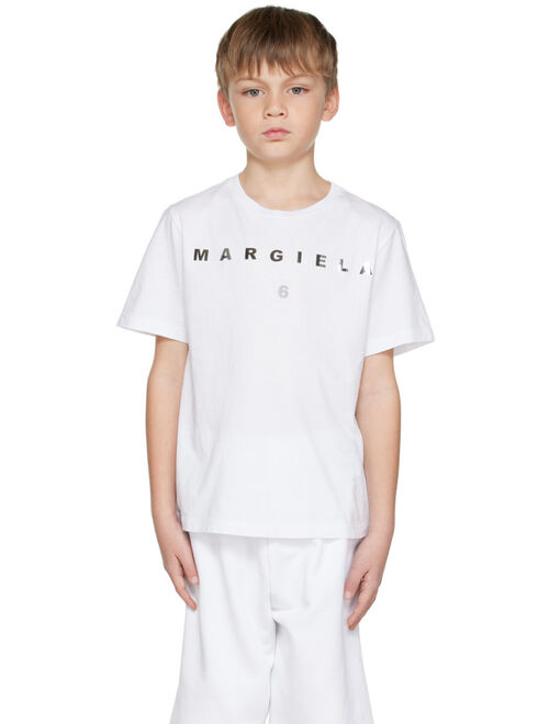 MM6 MAISON MARGIELA Kids White Metallic T-Shirt