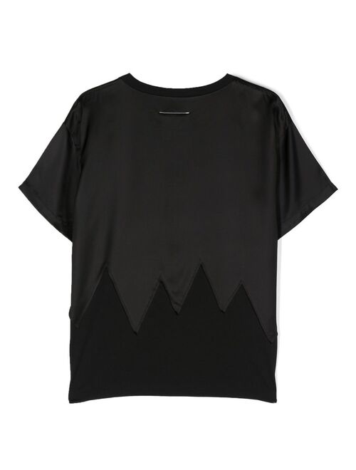 MM6 Maison Margiela Kids zigzag-panel short-sleeve T-shirt