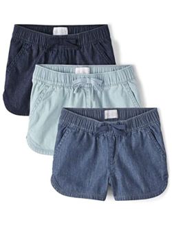 Girls' Pull on Denim Shorts 3 Pack