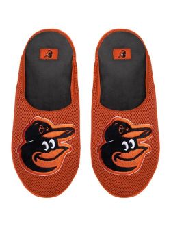 Men's FOCO Baltimore Orioles Big Logo Colorblock Mesh Slippers