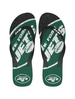 FOCO Men's and Women's New York Jets Big Logo Flip-Flops