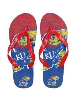 FOCO Men's and Women's Kansas Jayhawks Big Logo Flip-Flops