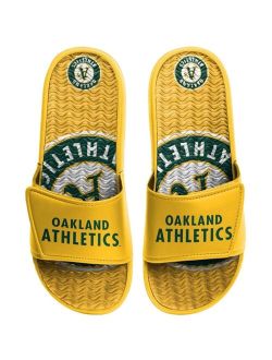 Men's FOCO Oakland Athletics Wordmark Gel Slide Green Sandals