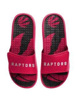 FOCO Men's Red Toronto Raptors Wordmark Gel Slide Sandals
