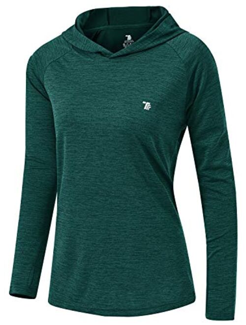 TBMPOY Womens UPF 50+ Sun Protection Hoodie Shirt Long Sleeve Fishing Hiking Outdoor UV Shirt Lightweight