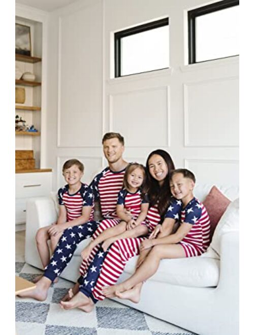 The Children's Place Boys' Family Matching, 4th of July American USA Pajamas Sets, Cotton