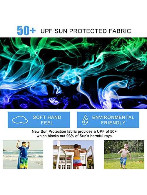 uideazone Boys Teens Swim Trunks Quick Dry Waterproof Surfing Board Shorts Drawstring Elastic Waist with Mesh Lining 5-14T