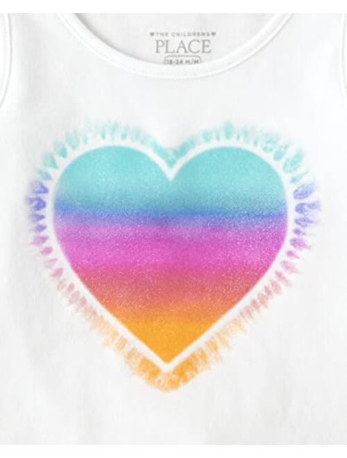 The Children's Place Toddler Girls Sleeveless Lettuce Edge Tank Tops 4 Pack