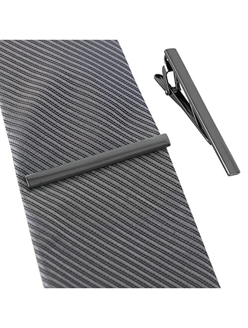 Roctee 2-4 Pack Tie Clip for Men, Regular Tie Pin Set Tie Bar Necktie Bar Pinch Clips for Business Wedding and Daily Life, Include 2-4 Colors