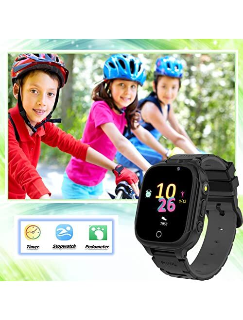 HAPPINNO Kids Video Player & Recorder, Smart Watch for Girls Boys with Music MP3 Player 7 Games Camera,Stopwatch,Timer, Age 3-10 Years,Birthday,Fesitival Gift