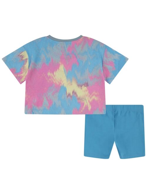 NIKE Toddler Girls Futura Boxy T-shirt and Biker Shorts, 2-Piece Set