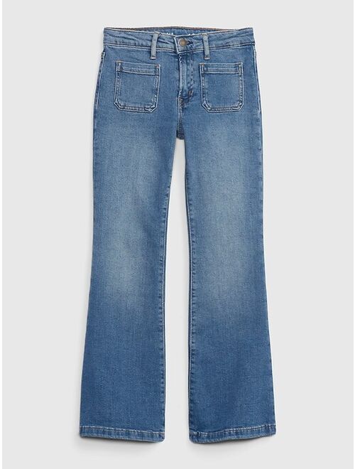 Gap Kids High Rise Flare Jeans with Washwell