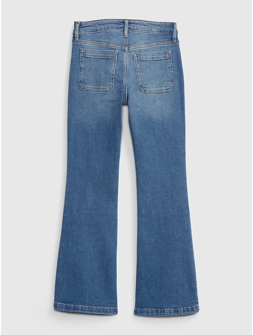 Gap Kids High Rise Flare Jeans with Washwell