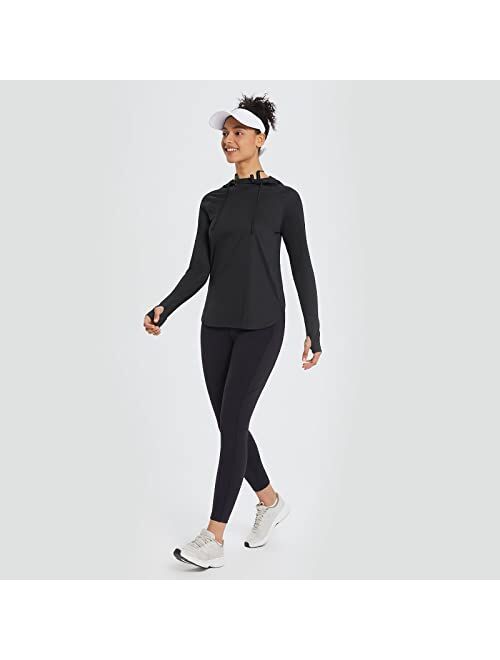 BALEAF Women's Sun Protection Hoodie Shirt UPF 50+ Long Sleeve UV SPF T-Shirts Rash Guard Hiking Running Quick Dry