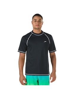 Men's Uv Swim Shirt Short Sleeve Loose Fit Easy Tee