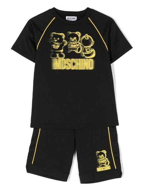 Moschino Kids Teddy Bear motif top & shorts set