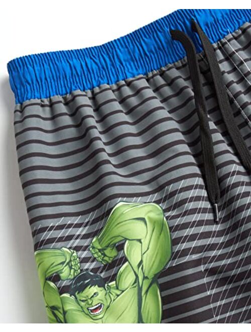 Marvel Avengers Boys Swim Trunks Spider-Man, Captain America Swimsuit UPF 50+ Quick Dry Bathing Suit for Boys (2T-12)