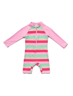 BONVERANO TM Infant Boy's UPF 50+ Sun Protection L/S One Piece Zip Sun Suit