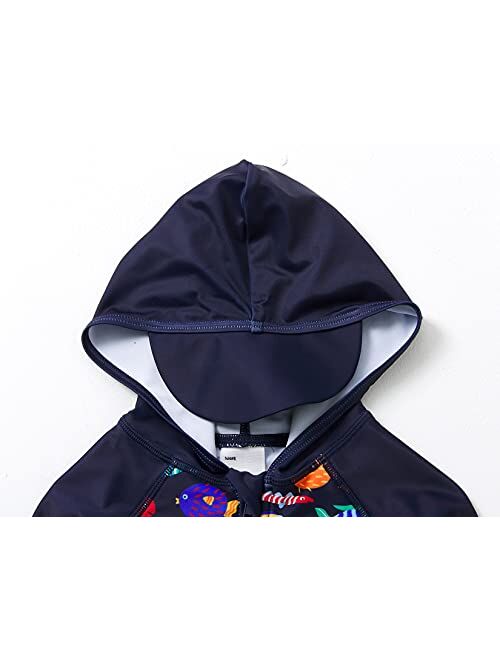 BONVERANO TM Infant Boy's UPF 50+ Sun Protection L/S One Piece Zip Sun Suit