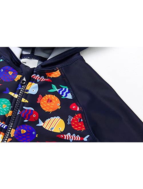 BONVERANO TM Infant Boy's UPF 50+ Sun Protection L/S One Piece Zip Sun Suit