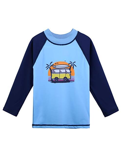 TFJH E Kids Boys Swimsuit UPF 50+ UV Sun Protective 2PCS Fish Swimwear