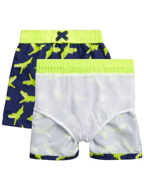 Quad Seven Baby Boys' Rash Guard Set - 2 Piece Bathing Suit Trunks and Rash Guard Swim Shirt (2T-7)