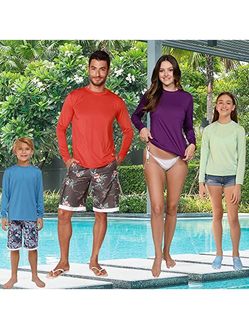 INGEAR Boys UPF50+ Long Sleeve UV Sun Protection Swim Shirt Quick Dry Outdoor Rash Guard for Boys