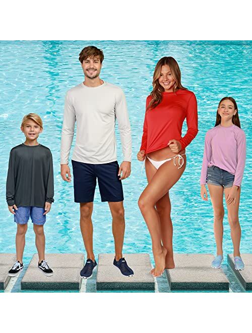 INGEAR Boys UPF50+ Long Sleeve UV Sun Protection Swim Shirt Quick Dry Outdoor Rash Guard for Boys