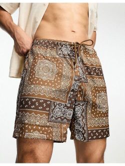 PacSun mesh shorts in bandana paisley print
