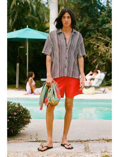 BDG Eli Striped Lace Shirt