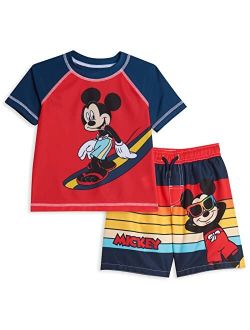Mickey Mouse Rash Guard and Swim Trunks Outfit Set Infant to Toddler
