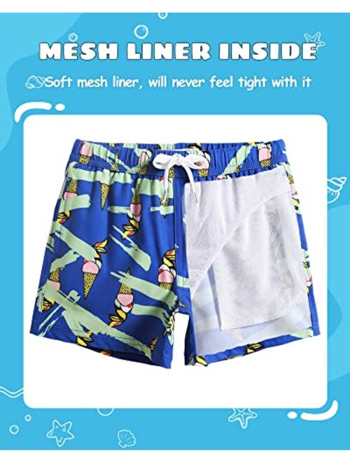 maamgic Boys Swim Trunks Stretch Quick Dry Swim Shorts Kids Bathing Suits Toddler Boy Swimsuit Swimwear