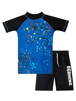 Harry Bear Boys Gaming Console Swim Set Two Piece Swimsuit for Kids