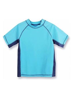 REMEETOU Boys Rashguard Quick Dry Short Sleeve UPF 50+ Sun Protective Swim Shirt