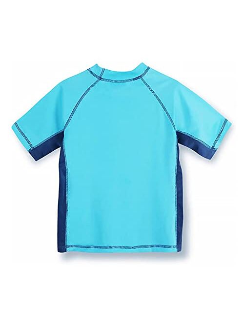 REMEETOU Boys Rashguard Quick Dry Short Sleeve UPF 50+ Sun Protective Swim Shirt
