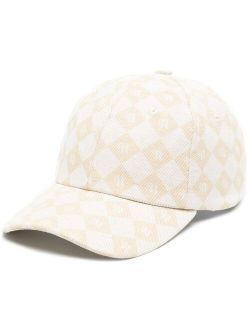 Nanushka diamond check logo baseball cap