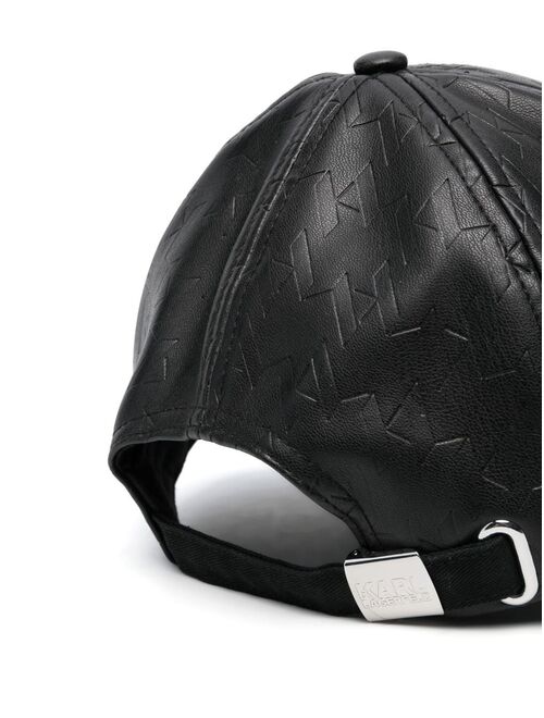 Karl Lagerfeld K/Monogram embossed cap
