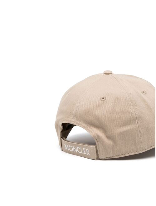 Moncler logo-patch cotton cap