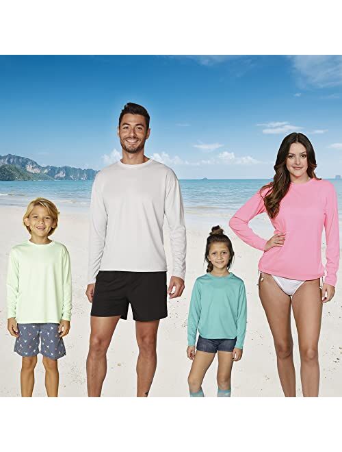 INGEAR Swim Shirts for Boys Dry Fit UV Sun Protective Rash Guard Workout Performance Shirts