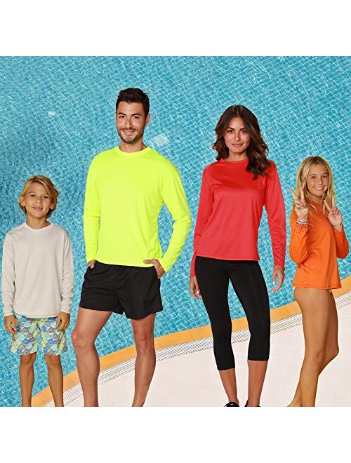 INGEAR Swim Shirts for Boys Dry Fit UV Sun Protective Rash Guard Workout Performance Shirts