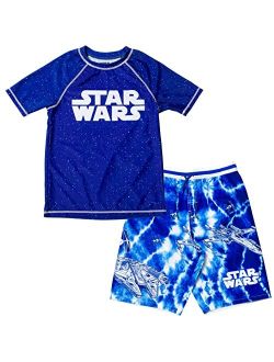 X-Wing TIE Fighter Stormtrooper Rash Guard and Swim Trunks Outfit Set Toddler to Big Kid