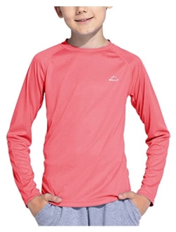 Willit Boy's UPF 50+ Sun Protection Shirt Long Sleeve Rash Guard Swim Shirts Youth SPF Fishing Quick Dry Shirt
