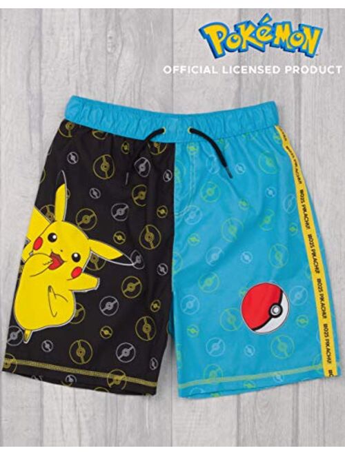 Pokemon Swim Shorts Boys Pikachu Swimming Pants Trunks Kids & Teens
