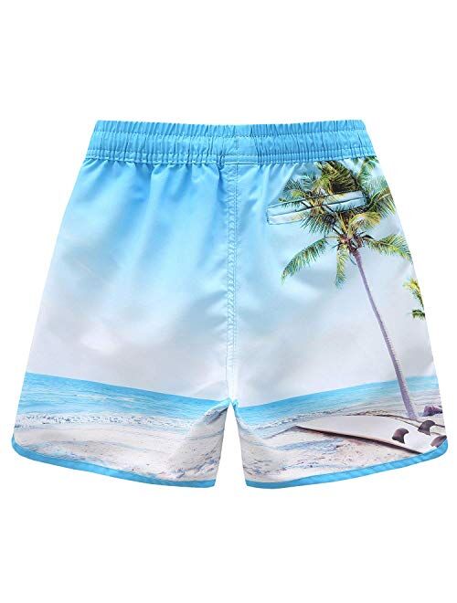 Moon Tree Boys Swim Trunks Kids Quick Dry Beach Boards Shorts Swimsuits Shorts UPF 50+ Sun Protection