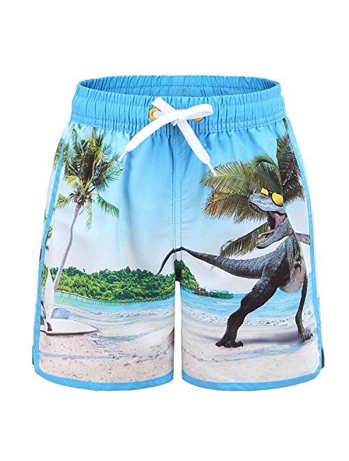 Moon Tree Boys Swim Trunks Kids Quick Dry Beach Boards Shorts Swimsuits Shorts UPF 50+ Sun Protection